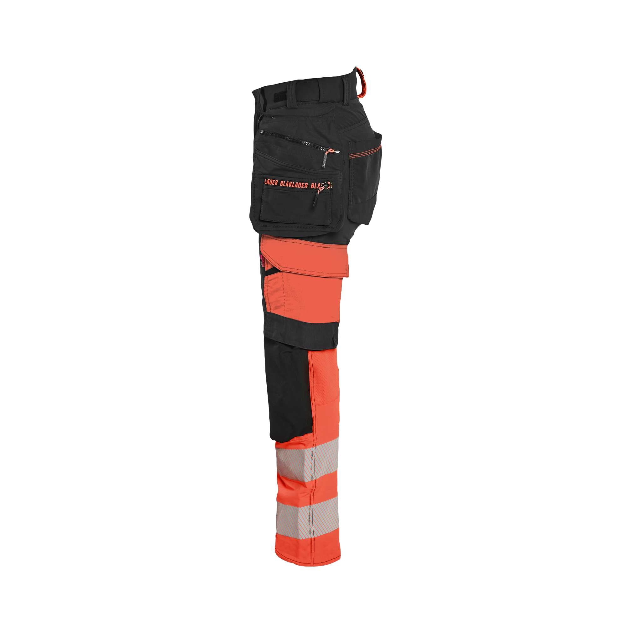 BLAKLADER 70251648 Women's Hi Vis trousers 4 way stretch Hi Vis Reflective Work Trousers Women - double weave